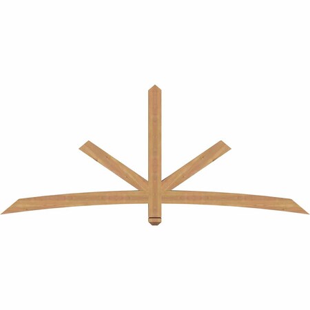 Ekena Millwork Alberta Smooth Timber Gable Bracket, Western Red Cedar, 84"W x 35"H x 3 1/2"D x 3 1/2"F, 10/12 Pitch GBW084X35X0404ALB00SWR